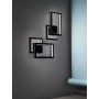 Perenz Cross 6598NCTD Applique LED Nero Opaco composto da due riquadri, Sistema LED 20W, Tricolor, Dimmerabile, Moderno