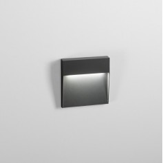 Segnapasso moderno antracite per esterno IP54 in alluminio IsyLuce Step 1.0 502W, Sistema LED 6W, Luce calda 3000K, 547 Lumen