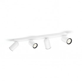 Faretto spot orientabile da soffitto e parete Philips Pongee, GU10, Bianco