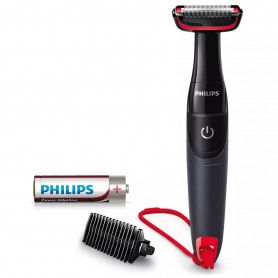 Philips Bodygroom BG105/10 Rasoio per corpo con pettine 3 mm, Batteria AA Inclusa, Rifinisci fino a 0,5 mm, Garanzia 2 anni