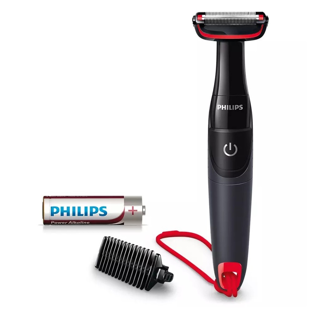 Philips Bodygroom BG105/10 Rasoio per corpo con pettine 3 mm, Batteria AA  Inclusa, Rifinisci fino a 0,5 mm, Garanzia 2 anni