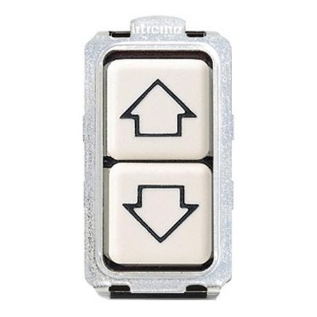Doppio pulsante con frecce Bticino Magic 5055/1, 10A, 1P NO, IMQ, MADE IN ITALY