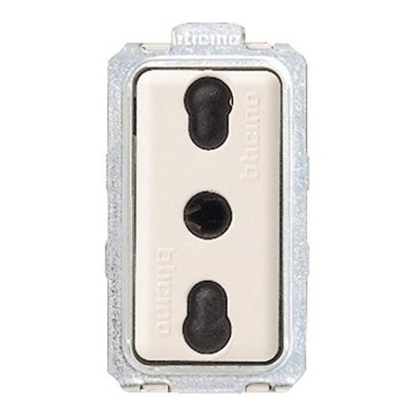 Presa bipasso Bticino Magic 5180, 2P+T, 10-16A, 250V AC, Alveoli schermati, Standard Italia, MADE IN ITALY, IMQ: Coppolav.it