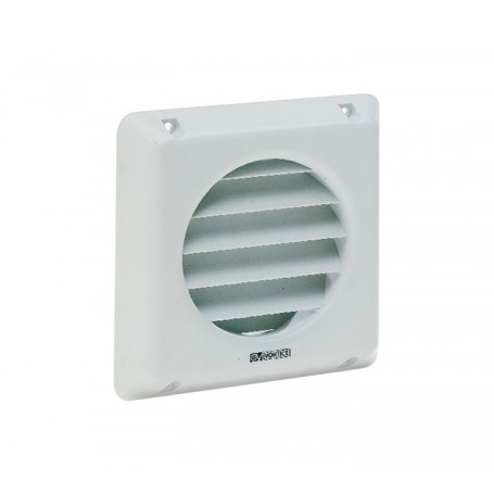 Griglia fissa per sistemi di ventilazione diametro 100 mm Vortice 22010 GFI 10, Plastica bianca, MADE IN ITALY