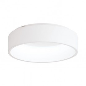 Plafoniera tonda bianca moderna Eglo 39286 Marghera, Sistema LED 25,5W, Luce calda, 3000 Lumen, 3000K, IP20