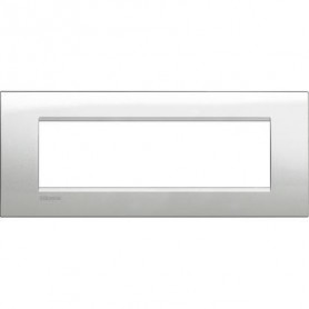 Placca Bticino Living Light LNA4807GL 7 moduli Argento lunare, Materiale metallico, MADE IN ITALY: Coppolav.it: Placche Bticino