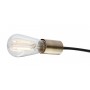 Plafoniera moderna con due bracci ricurvi neri e particolari ottone anticato Globo Lighting Sarini 54003-4, 4 E27, Luminosa