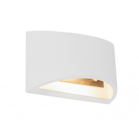Applique da parete biemissione a forma di cubo in gesso bianco tinteggiabile Globo Lighting Christine 55010W4, 1 G9, Moderno