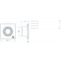 Aspiratore elicoidale da parete diametro 90 mm Vortice 11122 M90/3,5" Punto Filo, Portata 65 m3/h, Spesso 17 mm, MADE IN ITALY