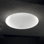Plafoniera Ideal Lux Smarties BI PL2 D40 Bianca con diffusore in vetro bianco soffiato, Struttura in metallo bianco, 2 E27, IP20