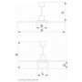 Ventilatore da soffitto bianco 3 pale diametro 90 cm Vortice 61750 Nordik Evolution R 90/36, Pale in acciaio, MADE IN ITALY