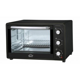 Forno elettrico ventilato 45 litri con termostato regolabile e luce interna DCG MB9845N, 6 Posizioni di cottura, Timer 60 minuti