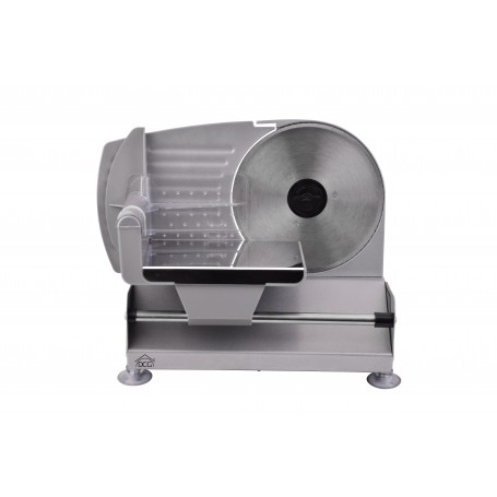Affettatrice in metallo con lama in acciaio Inox da 19 cm DCG AS2465, 150W, Spessore regolabile 0-15 mm, Piedini antiscivolo