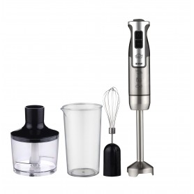 Mixer ad immersione con asta in acciaio Inox removibile, tritatutto e frusta DCG HM1112SS, 800W, Velocità regolabile e turbo