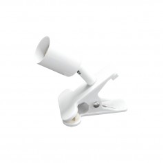 Spot faretto a pinza bianco orientabile con interruttore, cavo e spina Lampo Lighting S306BI, 1 GU10, IP20, Cavo lungo 130 cm