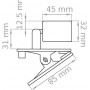 Spot faretto a pinza nero orientabile con interruttore, cavo e spina Lampo Lighting S306NE, 1 GU10, IP20, Cavo lungo 130 cm