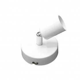 Spot faretto bianco orientabile da parete o soffitto Lampo Lighting S311BI, 1 GU10, IP20, Struttura in metallo: Coppolav.it