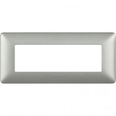 Placca Bticino Matix AM4806MSL 6 moduli Silver, Tecnopolimero, Serie Civili, MADE IN ITALY