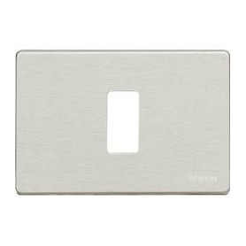 Placca Cromo spazzolato Bticino Magic 503/1/X 1 Posto, 1 Modulo, Realizzata in Alluminio Anodizzato, Serie Civili, MADE IN ITALY