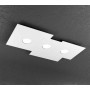 Plafoniera Bianca Moderna realizzata con quadrati in metallo sovrapposti Top Light Plate 1129/PL3 R-BI, 3 GX53, Luminosa