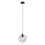 Sospensione gabbia Eglo Straiton 43358 Nera composta da due cubi incastrati, 1 E27, Struttura in metallo, Moderna e Luminosa