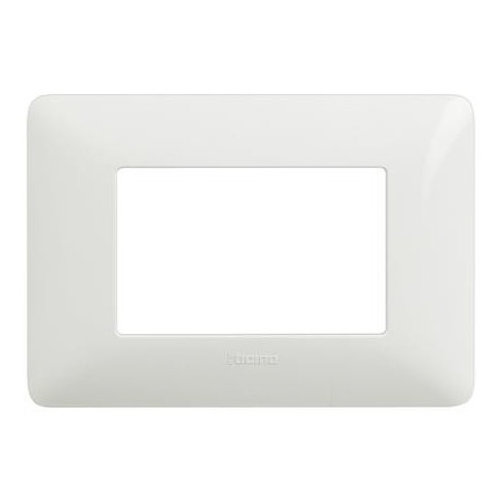 Placca Bianca 3 posti Bticino Matix AM4803BBN, 3 Moduli, Tecnopolimero, Serie Civili, MADE IN ITALY: Coppolav.it