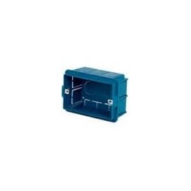 Cassetta incasso da muro 3 moduli Magnum con inserti in ferro zincato FAEG FG10003, Blu, Tecnopolimero non propagante la fiamma