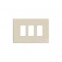 Placca Avorio Bticino Magic 503/3/R 3 Posti, Realizzata in resina, 3 Moduli, Serie Civili, MADE IN ITALY