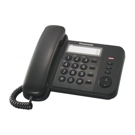 Telefono fisso con filo e tasti grandi Panasonic KX-TS520EX 531812103, Rubrica 50 voci, Montaggio a parete, Suoneria regolabile