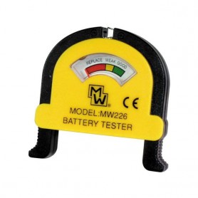 Provabatterie tester universale per batterie AA, AAA, C, D, 9V e batterie a bottone Melchioni 493933102