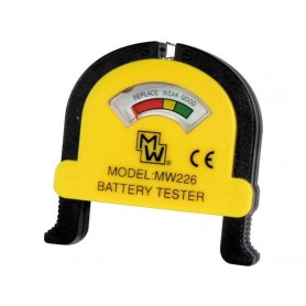 Provabatterie tester universale per batterie AA, AAA, C, D, 9V e batterie a bottone Melchioni 493933102: Coppolav.it