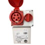 Presa industriale interbloccata con interruttore da incasso o parete 3P+N+T 32A 400V IP44 FAEG FG23655, -25°C +60°C