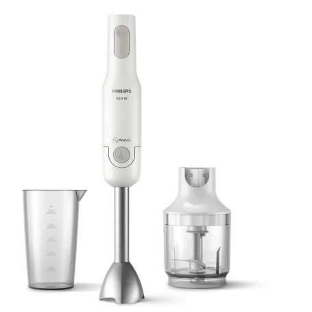 Frullatore ad immersione e tritatutto 2in1 Philips HR2535, Frullatore in acciaio Inox, Tecnologia ProMix, Motore da 650W