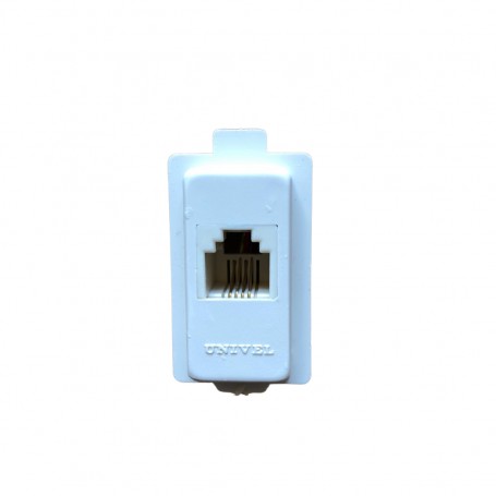 Presa telefonica Compatibile con Bticino Magic FAEG FG12076, 1 Plug 6/4 RJ11, Realizzata in tecnopolimero, IP20