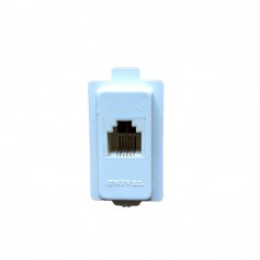 Presa telefonica Compatibile con Bticino Magic FAEG FG12076, 1 Plug 6/4 RJ11, Realizzata in tecnopolimero, IP20