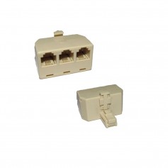 Spina plug con triplo ingresso plug 6/4 RJ11 FAEG FG15053