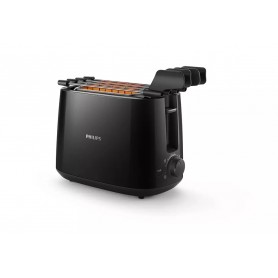 Tostapane Philips HD2583/90 con 8 impostazioni di doratura e spegnimento automatico, Riscalda e scongela, Griglia per panini