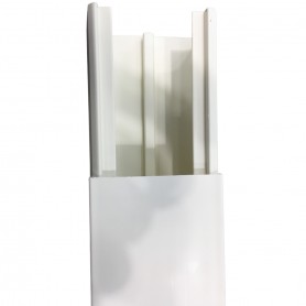Canalina bianca 60x40 mm con coperchio a scatto FAEG FG18309, Fissaggio con viti, 1 Scomparto, PVC, 2 Metri
