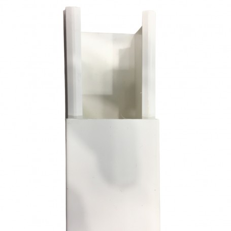 Canalina bianca 40x40 mm con coperchio a scatto FAEG FG18308, Fissaggio con viti, 1 Scomparto, PVC, 2 Metri: Coppolav.it