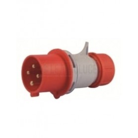 Spina volante industriale rossa 3P+N+T 16A 400V IP67 FAEG FG23517, Alveoli in ottone, -25°C +60°C, IK 8