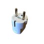 FAEG FG28520 Spina Tedesca Salvaspazio Volante con innesto cavo dritto e a 90 gradi, 16A, Bianca, Spinotti in ottone