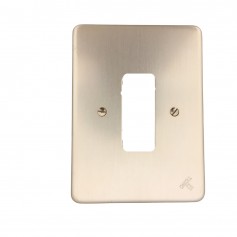 Placca Bticino Piuma 031 in alluminio anodizzato, 1 Modulo, Utile per interruttore singolo, MADE IN ITALY