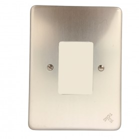 Placca Bticino Piuma 032 in alluminio anodizzato, 2 Moduli, Utile per interruttore doppio, MADE IN ITALY