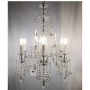 Lampadario classico in cristallo trasparente di Boemia a 6 luci Marino Cristal 555214/6, 6 E14, Pendenti a forma di fiore