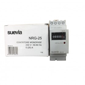 Contatore monofase 230V Orbis OB709100, 2 Moduli DIN, 5(25)A: Coppolav.it