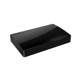 Switch Hub 8 Porte LAN Ethernet Auto regolanti 10-100-1000 Mbps Tenda SG108, Installazione rapida e semplice, Nero