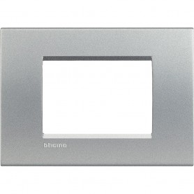 Placca Bticino Living Light LNA4803TE 3 moduli Tech, Tecnopolimero, MADE IN ITALY, Placca Quadra: Coppolav.it