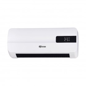 Termozeta TZR06N Termoventilatore ceramico da parete con telecomando e timer, 2000W, Display LED, Bianco