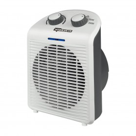 Termozeta TZR51WB Termoventilatore IP21 con termostato regolabile, 2 Potenze 1000W-2000W, Resistente agli schizzi, Bianco