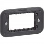 Supporto 3 Moduli Bticino Living Now K4703, Nero, Fissaggio con viti, Valva di protezione, MADE IN ITALY: Coppolav.it